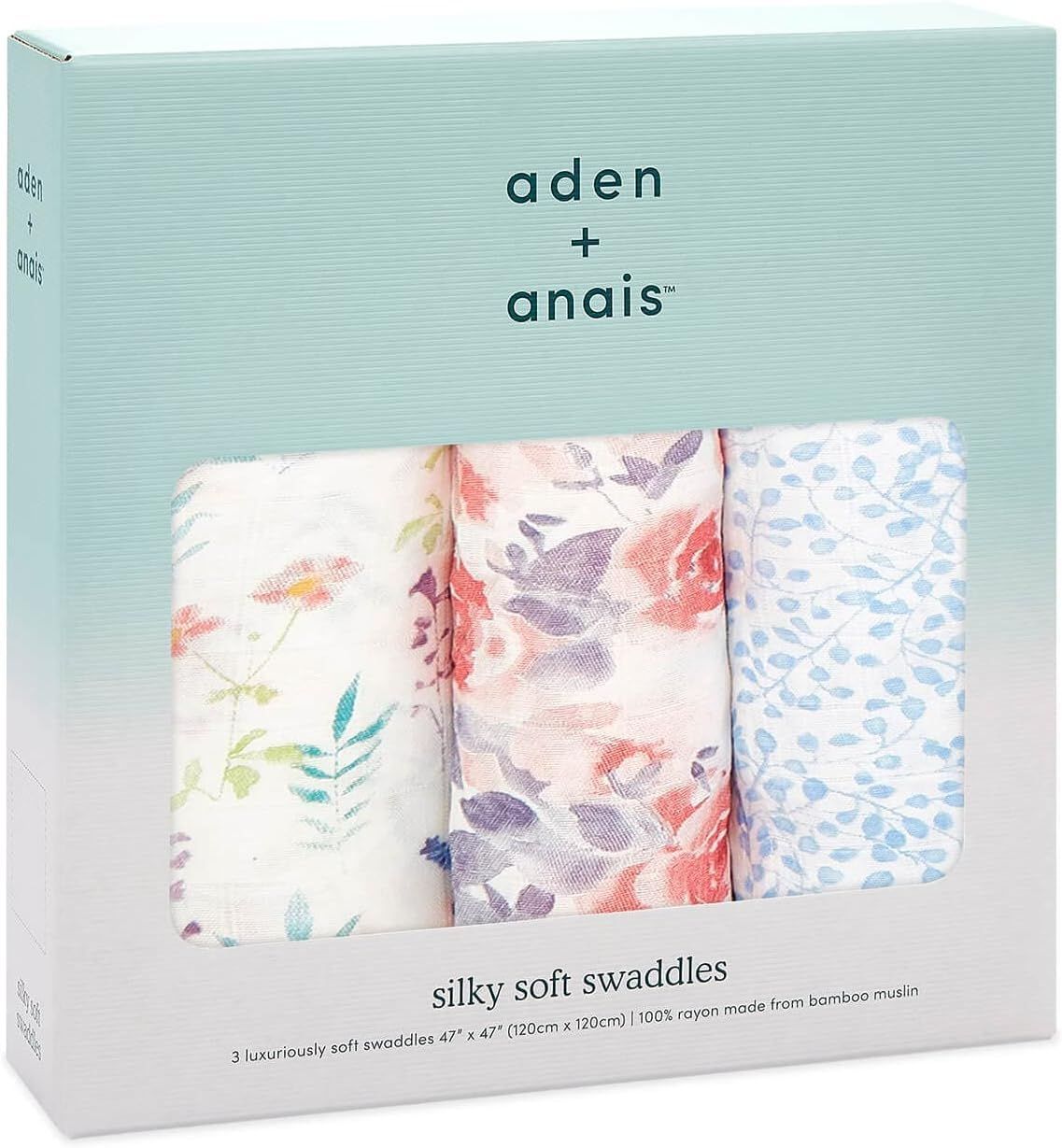 シルキーソフト garden color water 120 セット 3枚 × おくるみ 120cm おくるみ エイデンアンドアネイ anais スワドル aden 赤ちゃん 日本 新生児 ベビー 9228J ガーゼ