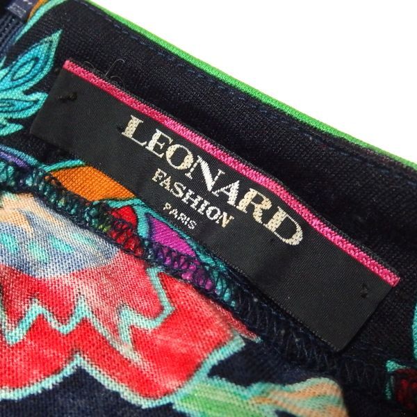 良品★LEONARD FASHION 総柄 長袖 カットソー レディース レオナール ファッション★