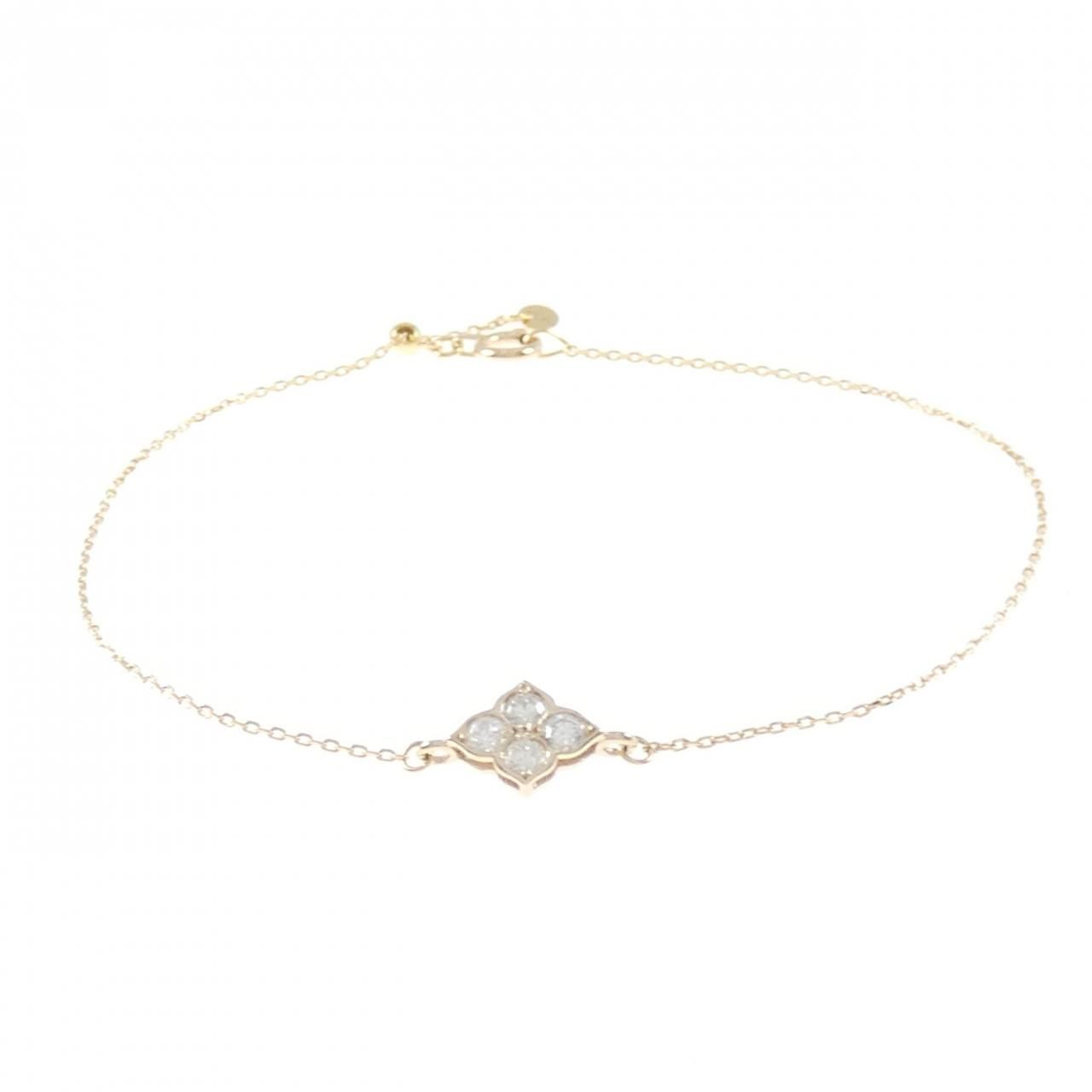 K18PG ダイヤモンド ブレスレット 0.20CT - メルカリ 