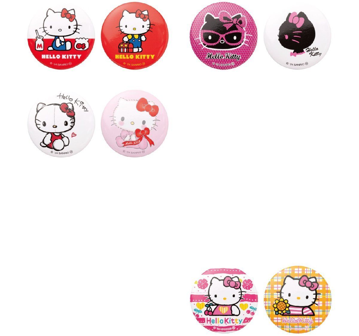ハローキティ　一番くじ　F賞　缶バッジ⭐️コンプ 未開封 HELLO KITTY 50th ハッピーアニバーサリー F賞 缶バッジ