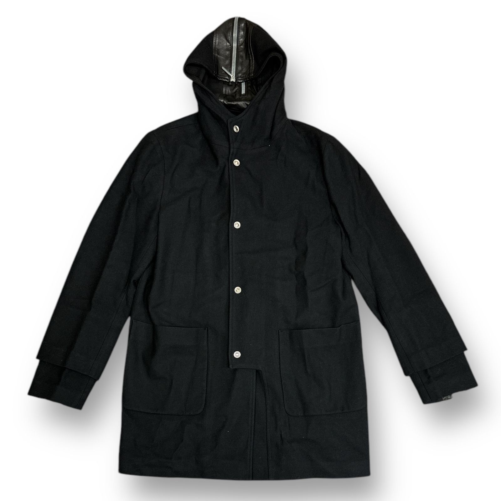 国内正規 BALENCIAGA 袖レイヤード フーデッドジャケット コート バレンシアガ 274857 TV894 48 77550A4
