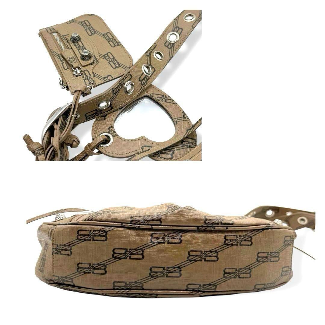 バレンシアガ　ルカゴールXS ショルダーバッグ　BBモノグラム　ブラウン3732 バレンシアガ ルカゴールXS ショルダーバッグ BBモノグラム ブラウン