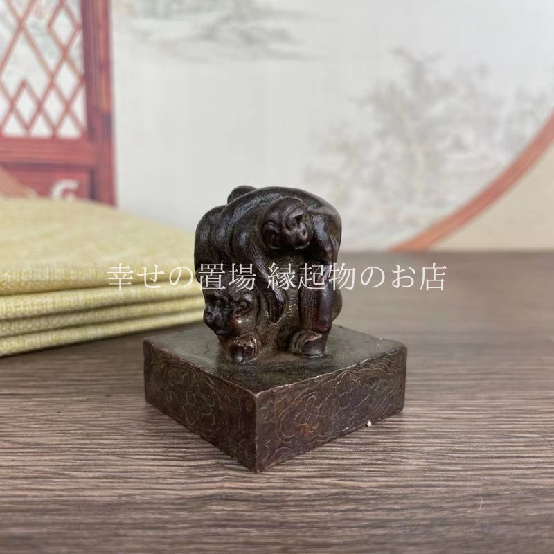 三猿 置物 見ざる 猿 言わざる 聞かざる 印章 : ゴールド 3匹の猿 言わ