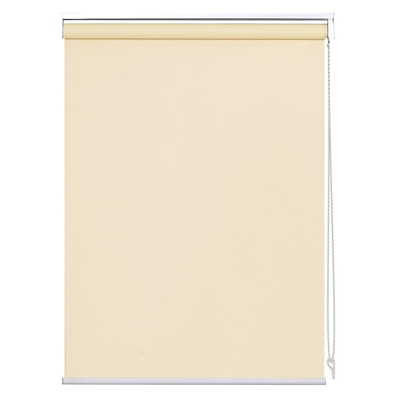 Dehome ロールスクリーン ロールカーテン 90x220cm ベージュ 全遮光 1級遮光 防音 防寒 UVカット チェーン式 1