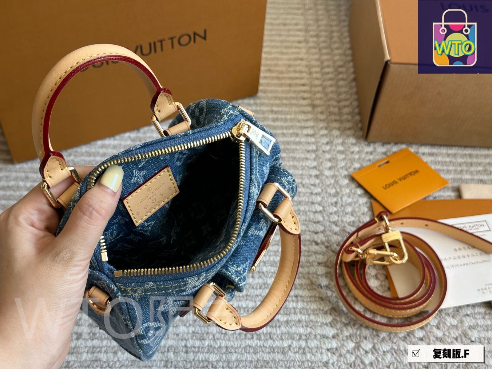 今日特価】LV ルイヴィトン ナノ スピーディ ヴィンテージデニム