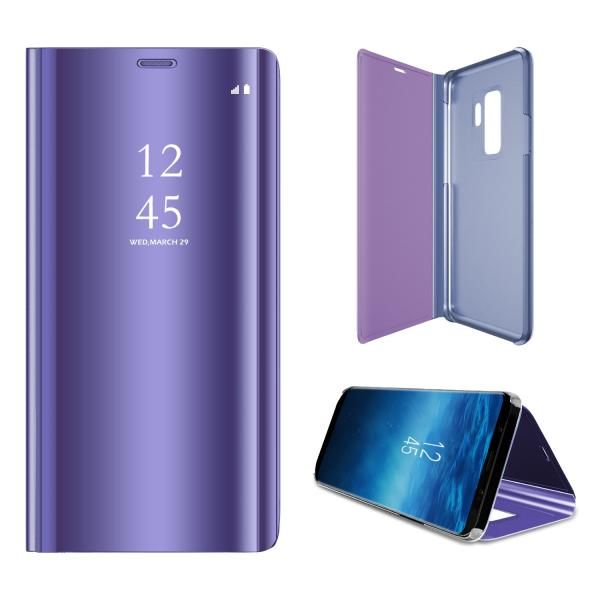 ケース Galaxy S9 Plus S9+ ミラー 手帳型 かわいい 携帯ケース - 紫
