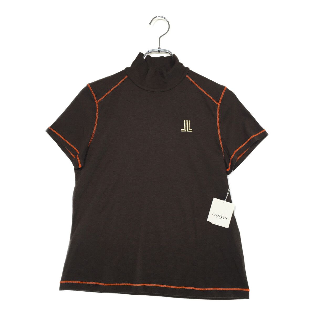 LANVIN - coco 未使用品 ランバンスポール LANVIN SPORT レディース 半袖シャツ 38(M) 白 ホワイト モックネック ハイネック LANVIN - coco 未使用品 ランバンスポール LANVIN SPORT