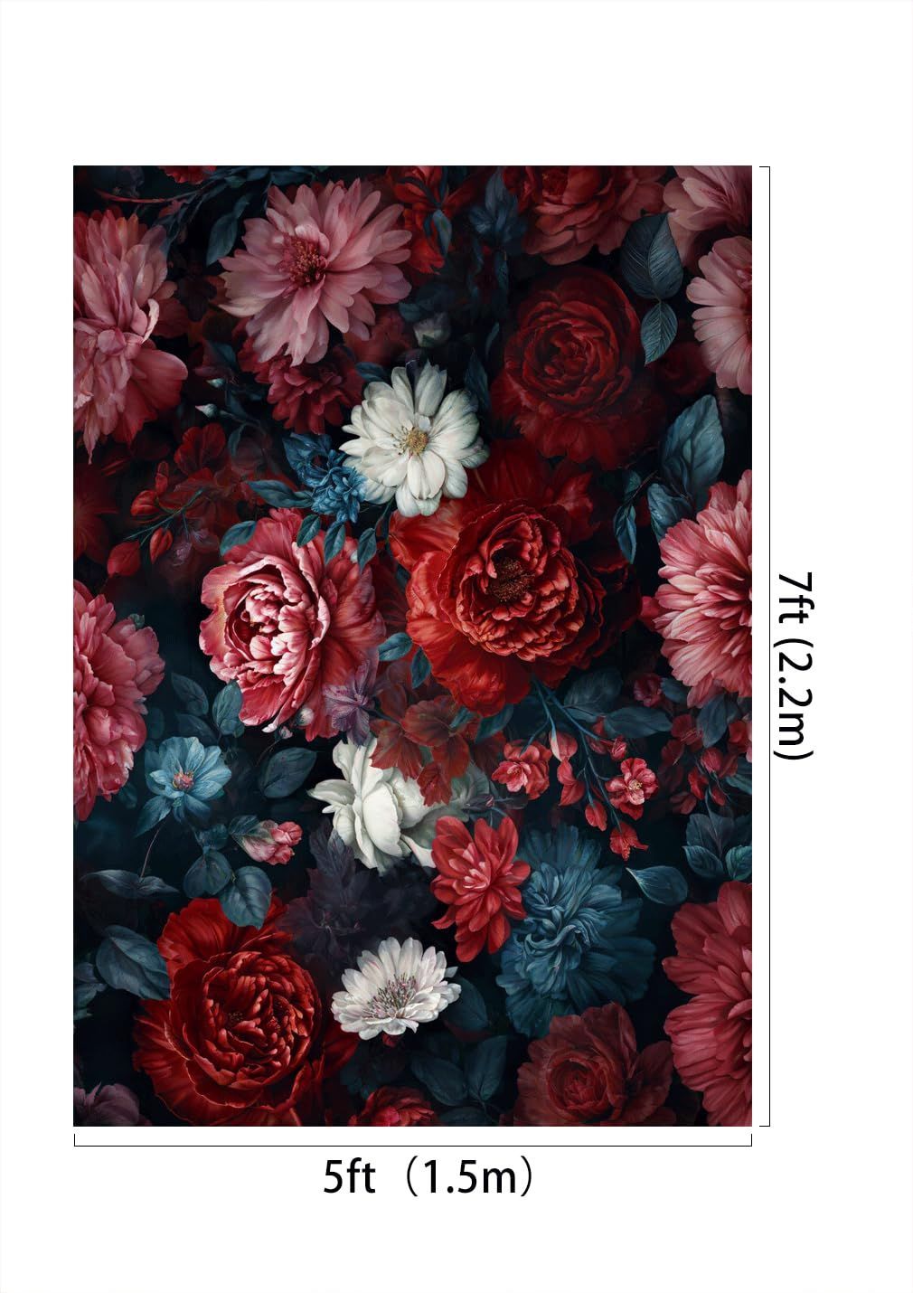 Kate 1 5 x 2 m 背景布 花 抽象 レトロ 写真 背景 スタジオ 撮影用 道具 な背景