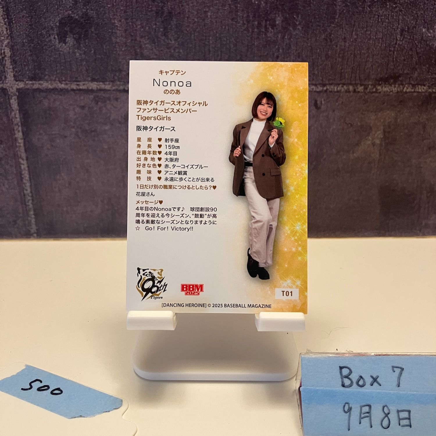 2025 BBM DANCING HEROINE Nonoa 阪神タイガース TigersGirls チア 