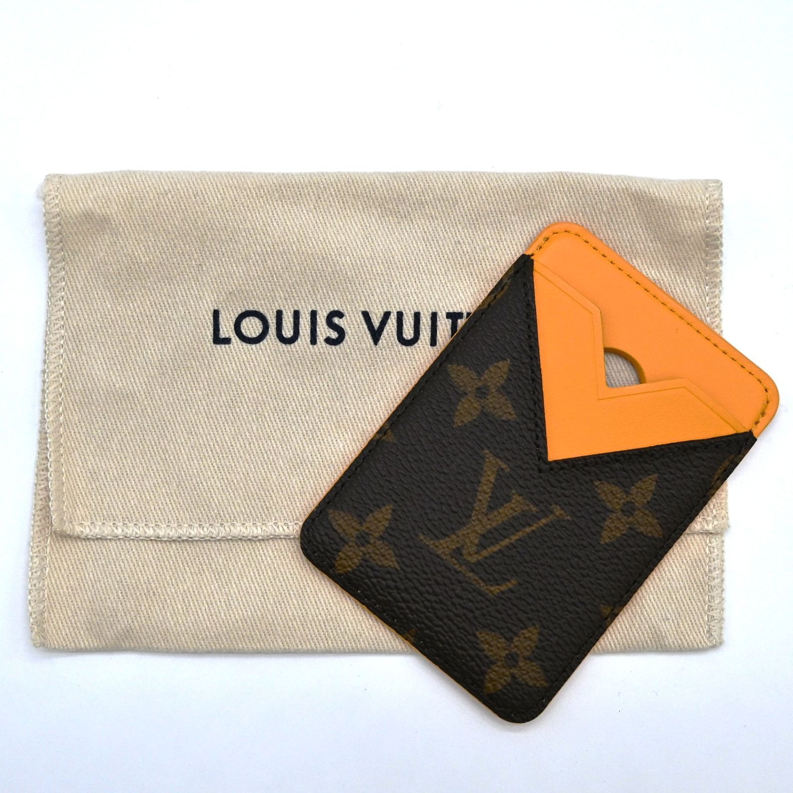 LOUIS VUITTON ルイヴィトン モノグラム ポルトカルトマグネット サフランイエロー
