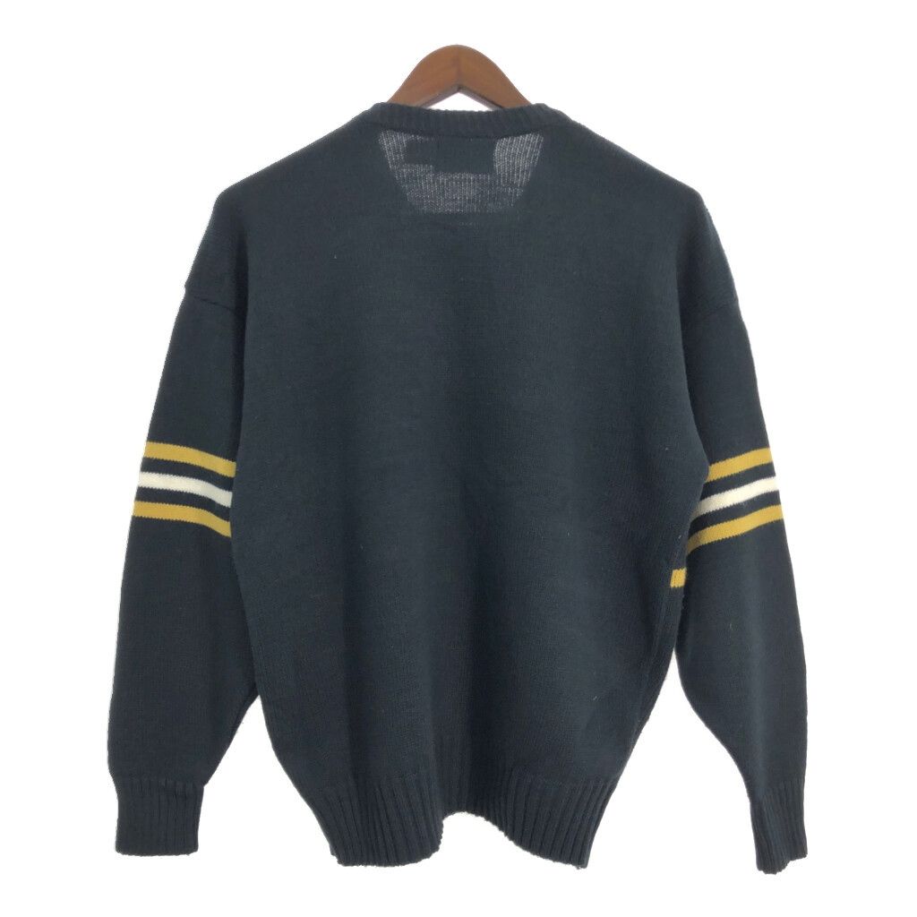 USA製 NFL ニューオーリンズ・セインツ ウール ニット セーター プロチーム アメフト ブラック（メンズ XL）中古 古着 T2170