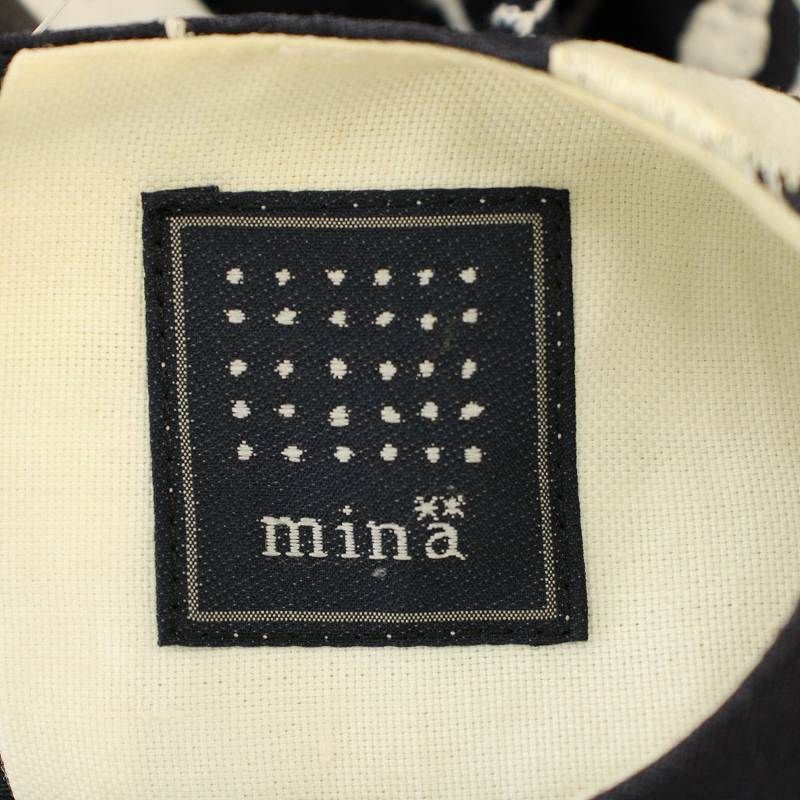 花柄刺繍 ノースリーブ ひざ丈ワンピース　ミナペルホネン ミナペルホネン mina perhonen FLOWER BOX リネン ノースリーブ