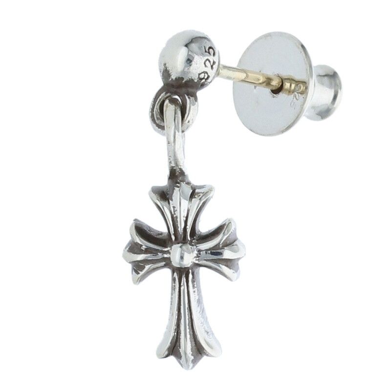 Chrome Hearts DRP STCK CH CRS/シルバーピアス クロムハーツ DRP STCK CH CRS/スタックCHクロスドロップ