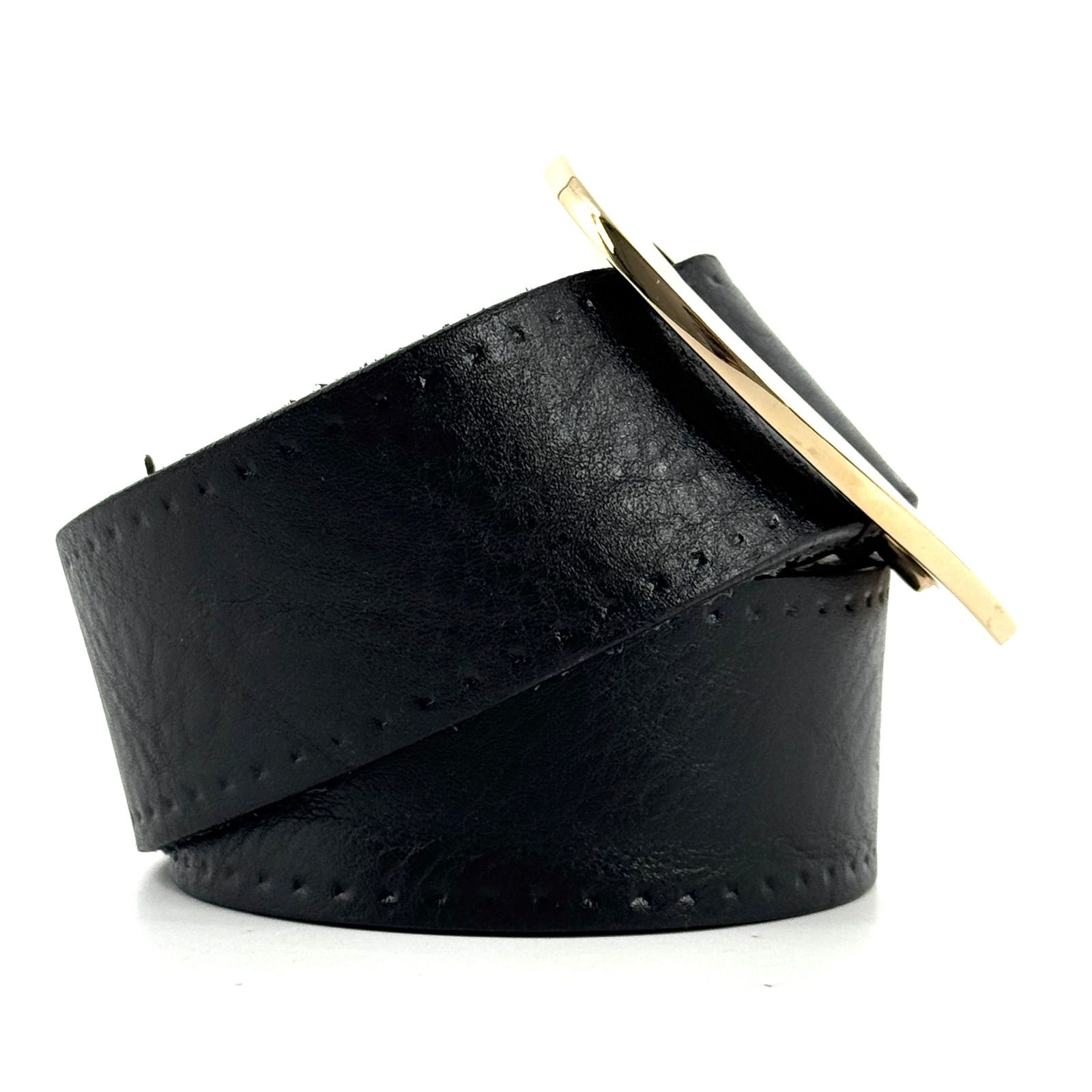 GUCCI グッチ】ハートバックル レザーベルト ブラック - メルカリ