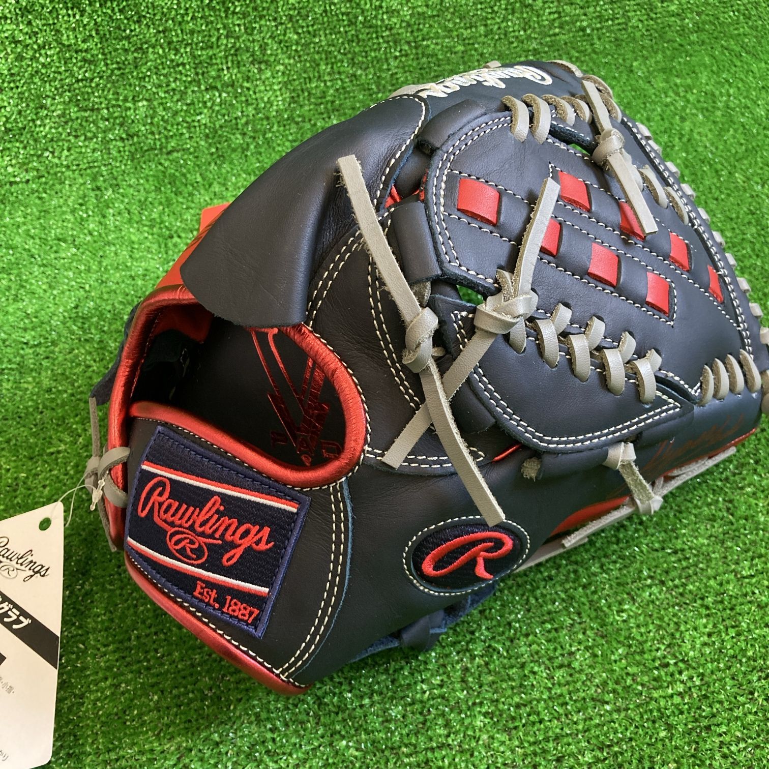 ローリングス 軟式 投手用 ネイビー/スカーレット