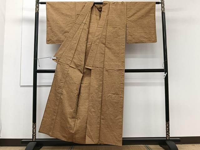 平和屋着物▽上質な紬 単衣 霞文 正絹 逸品 CAAV9413ze