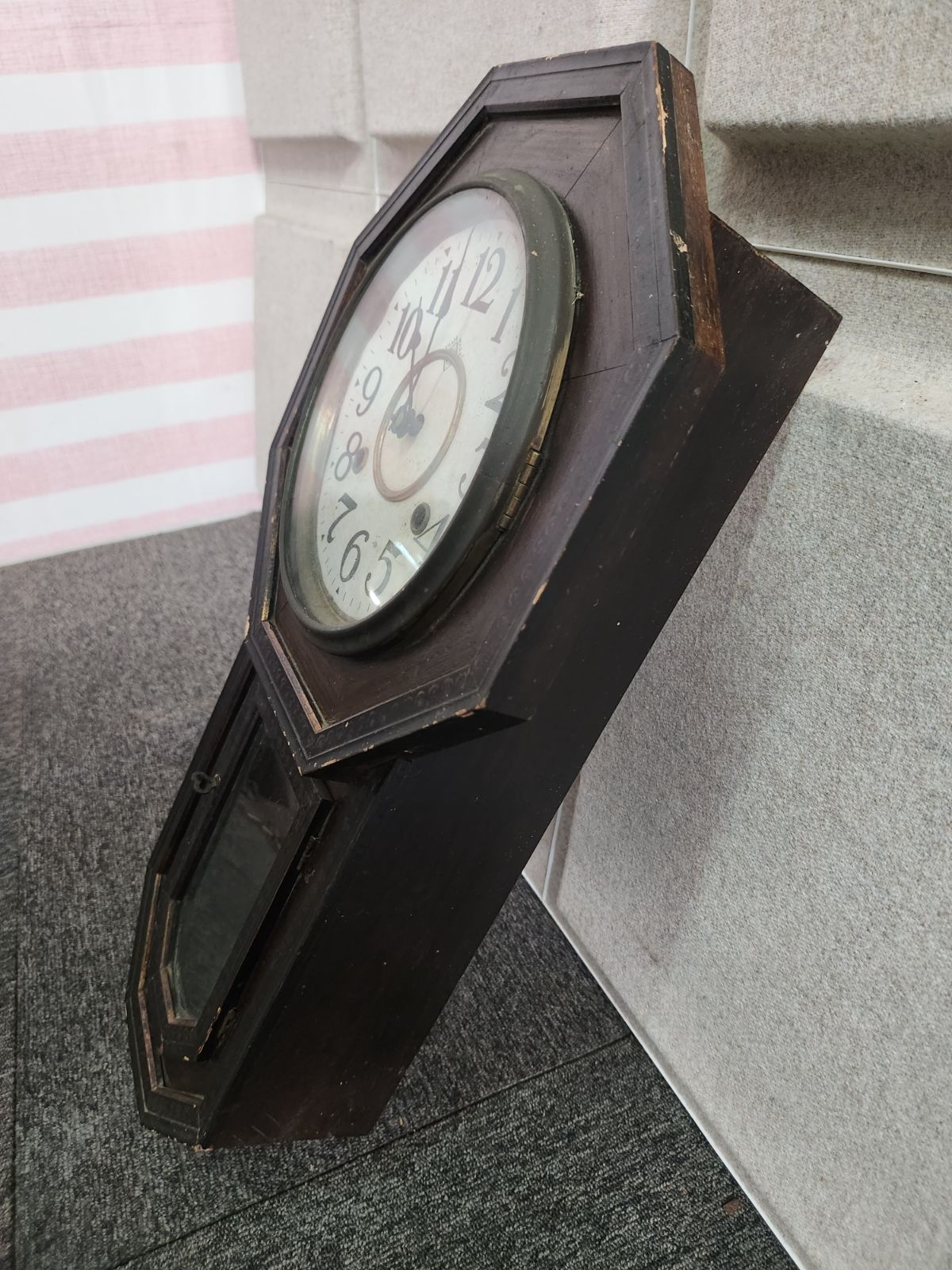 振り子時計 振り子 掛け時計 時計 ゼンマイ 木製 レトロ アンティーク