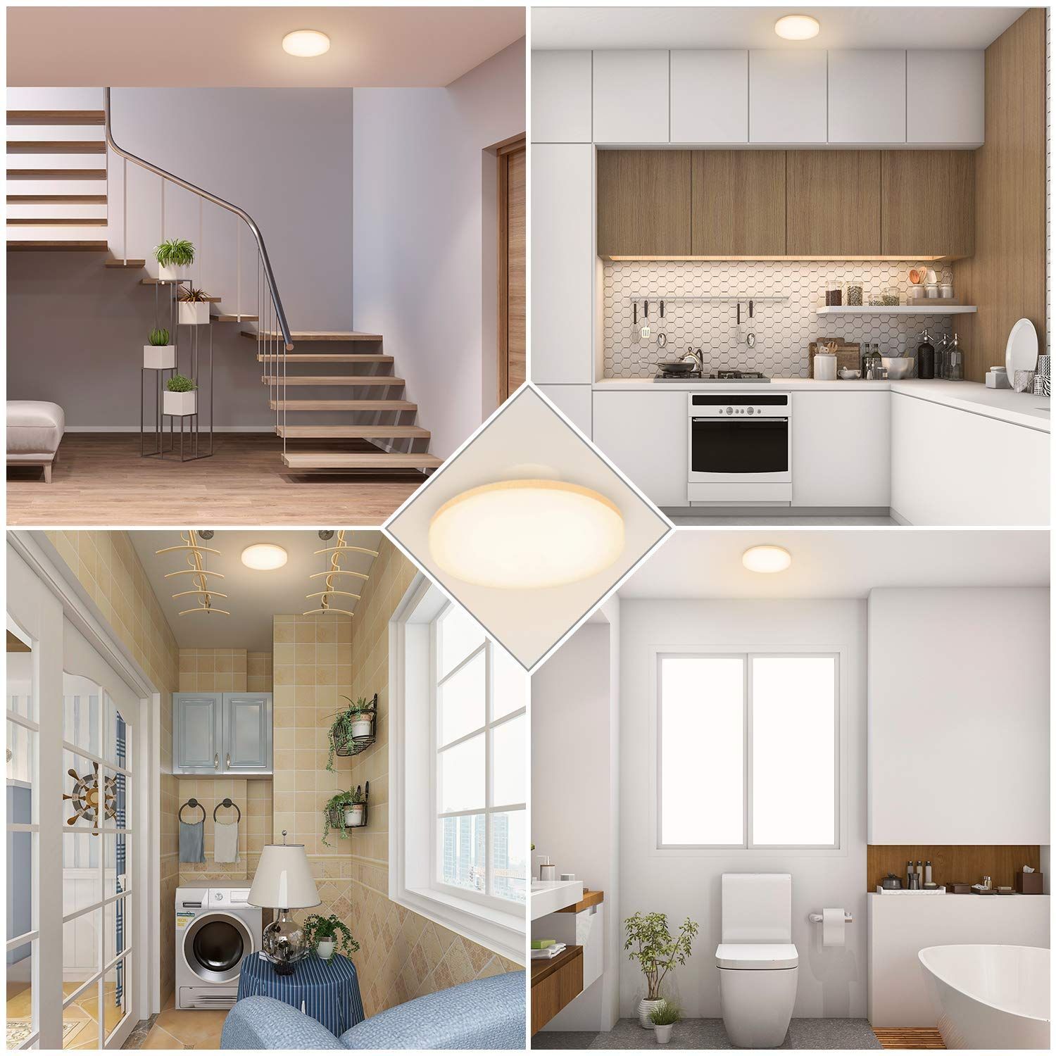 シャンデリア, LEDペンダントライト、リングアクリル階段屋根裏部屋ダイニングルームリビングルーム屋内天井照明、ホテル装飾吊り下げラ シャンデリア,  ハンギングランプクリスタルシャンデリア高級クリスタルライトシャンデリア階段用モダンロフトチェーン照明器具家の ... 玄関ホール廊下階段に適したガラス天井ランプ, 屋内用