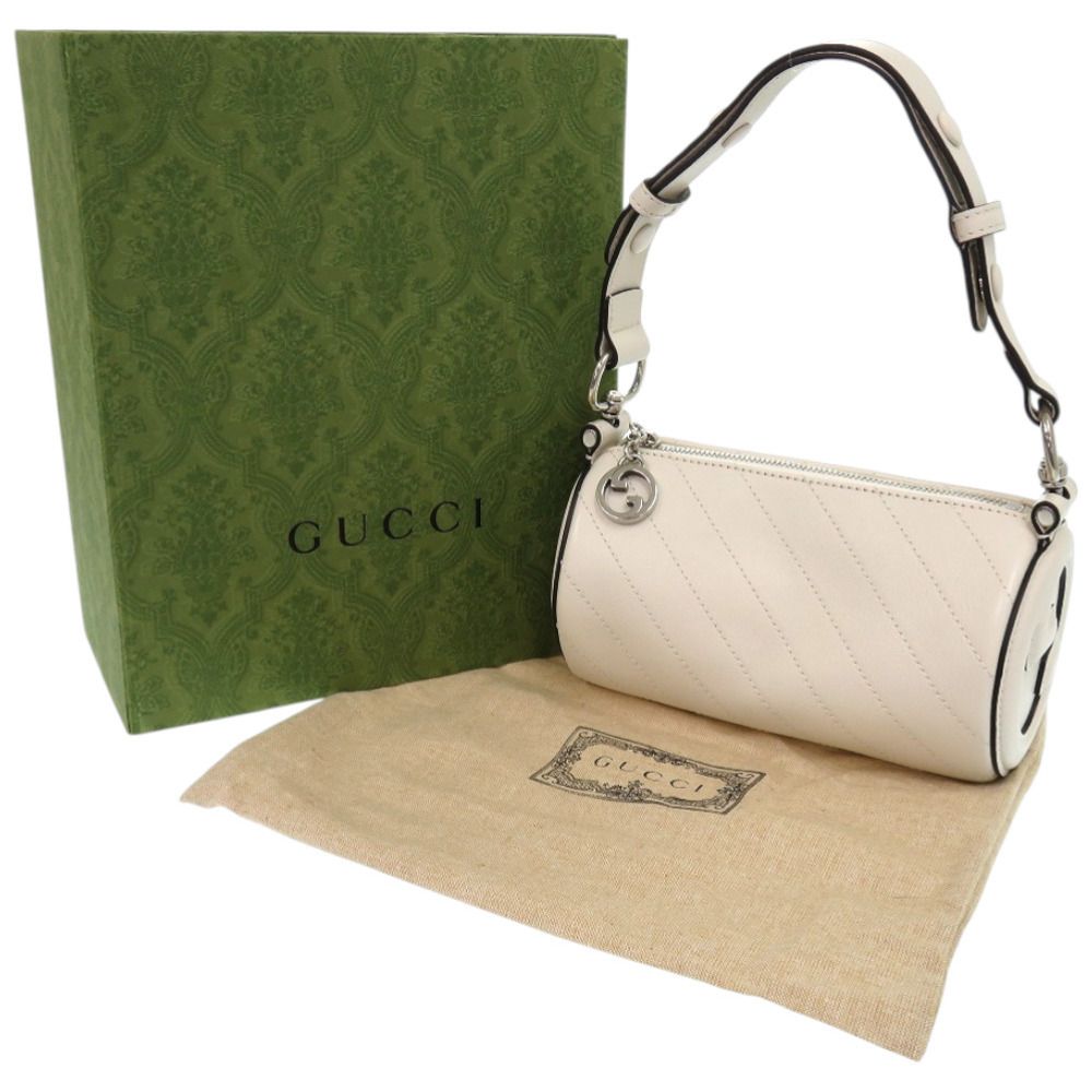 新品未使用　真正タグ付き　グッチ　ブロンディ　ミニバッグ　シルバー 中古・古着通販】GUCCI (グッチ) ブロンディ レザー ワン