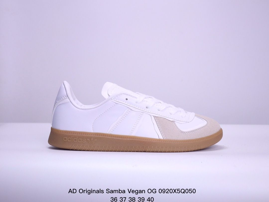 セール　新品　アディダスadidas originals Samba Veganラウンドヘッドバンド滑り止め耐摩耗性低ヘルプシューズスニーカーレディースグレー