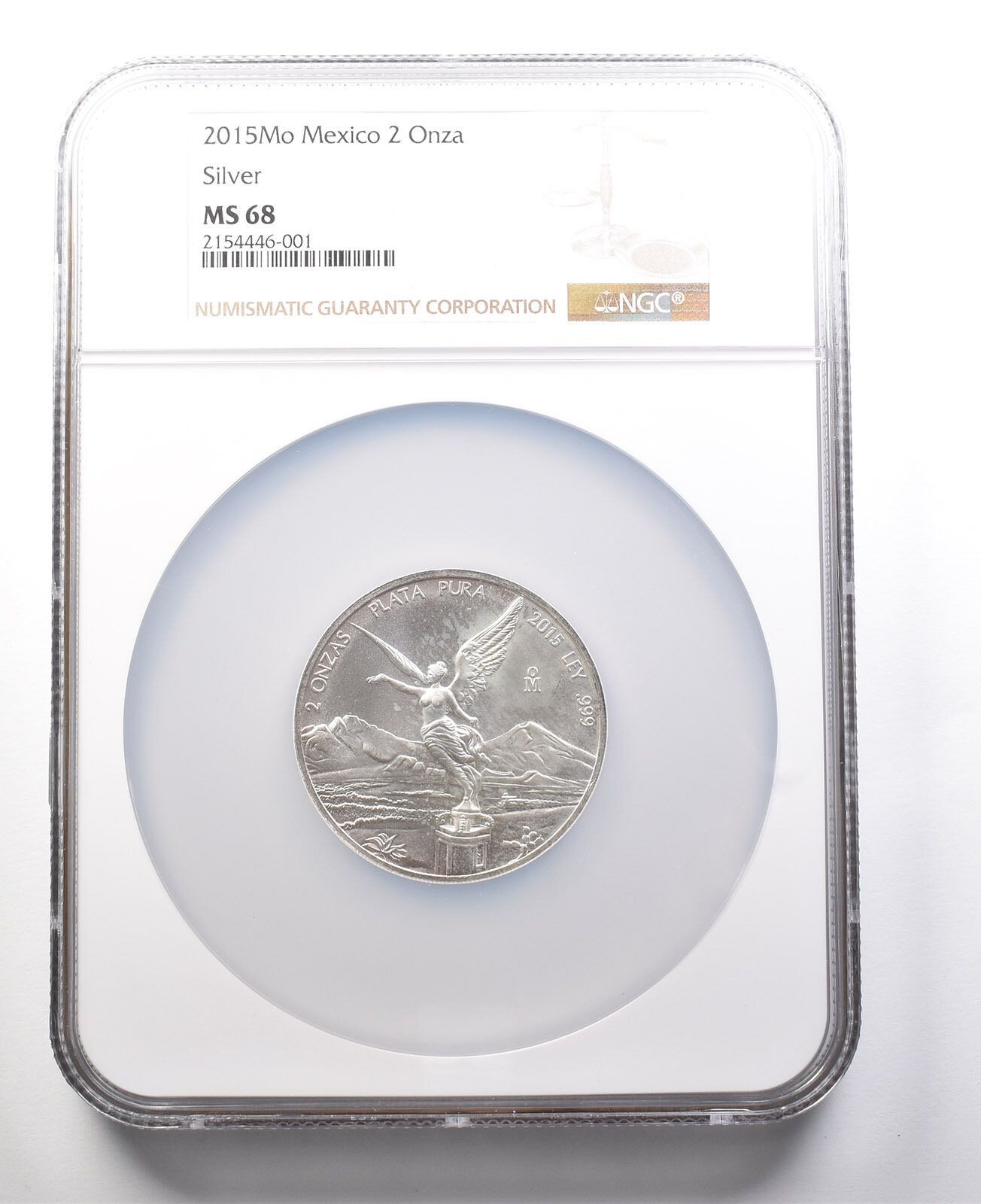 2015 Mo メキシコ 2 オンザ シルバー リベルタード MS68 NGC