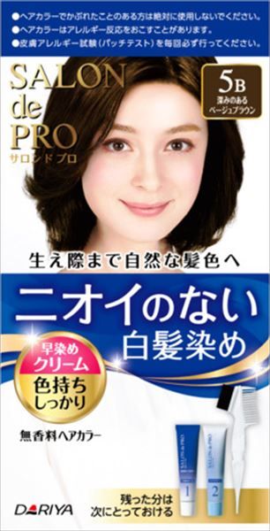 まとめ買い-36点セット サロンドプロ 無香料ヘアカラー 早染めクリーム 白髪用 ５Ｂ 深みのあるベージュブラウン