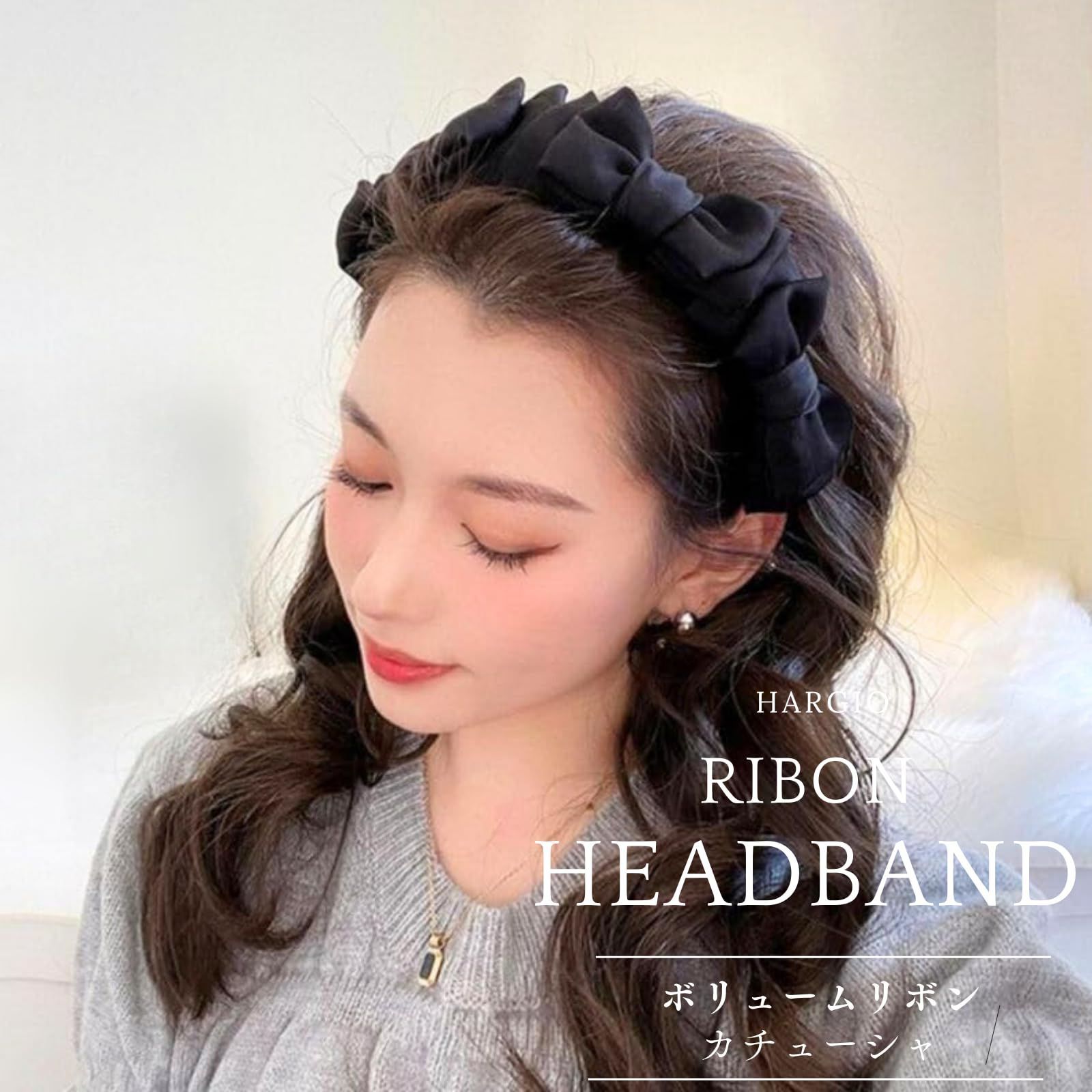 在庫セール】ヘッドドレス ヘアアクセサリー リボン レース 黒 地雷系 ヘアバンド 量産型 姫 メイド レディース 韓国 ロリータ ゴシック ゴスロリ  カチューシャ ガーリー ヘアアクセ ヘッドドレス 髪飾り HARGIO かわいい おしゃれ (ブラック) - メルカリ