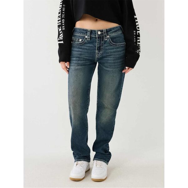 【送料無料】 トゥルーレリジョン レディース デニムパンツ ボトムス Ricki Rlxd Jean Ld99 Med Wsh