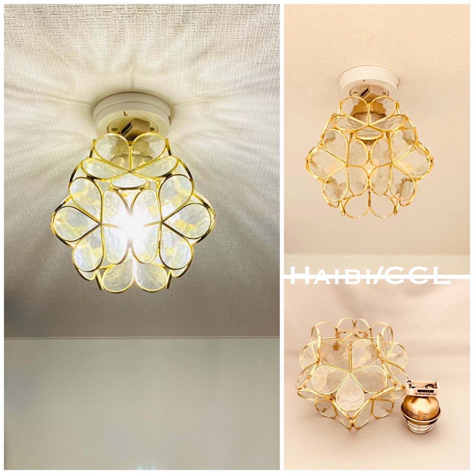 大正ロマン　電笠　当時の希少な照明です　大正硝子　レトロ硝子　アンティーク 大正ロマン 電笠 当時の希少な照明です 大正硝子 レトロ硝子