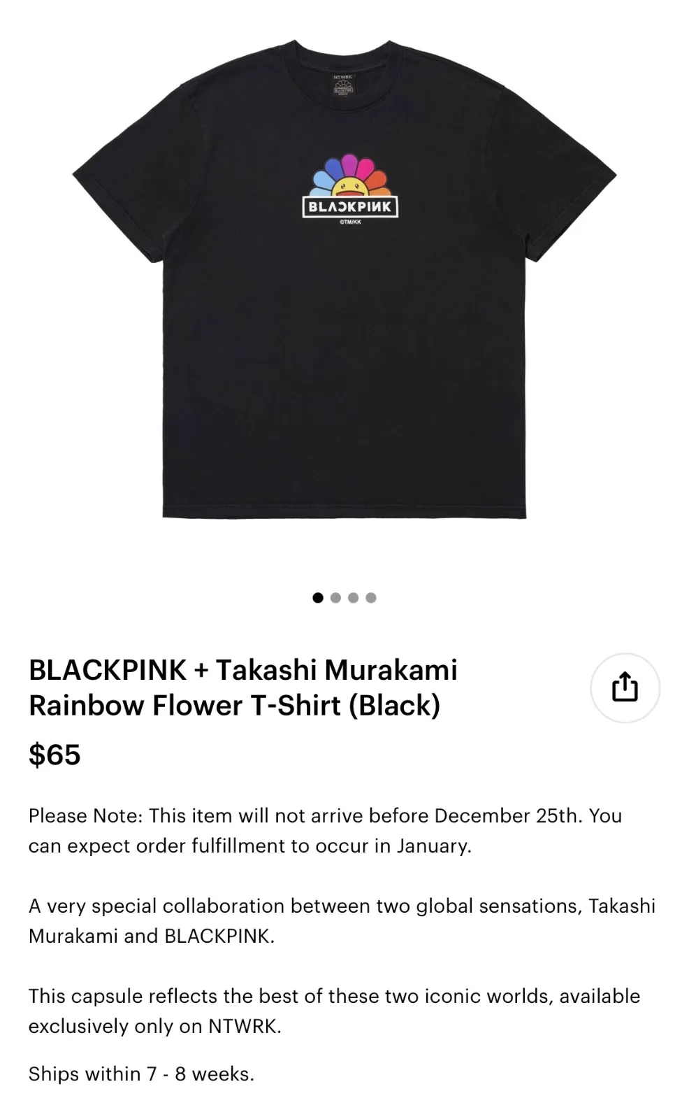 ☆新品未使用正規品☆ Black Pink 村上隆 コラボ Tシャツ|mercari 