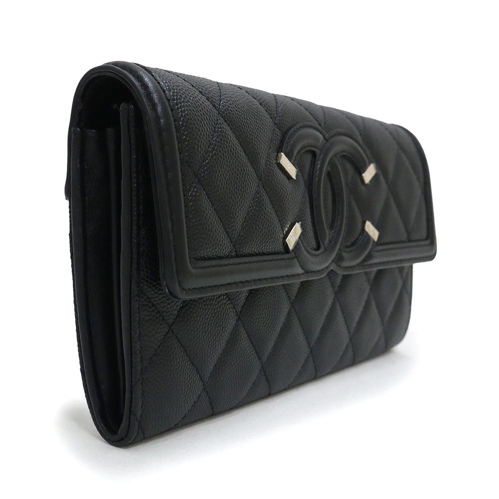 CHANEL マトラッセ ココマーク レザー サイドジップ 切替 ロン 12420923_1.jpg
