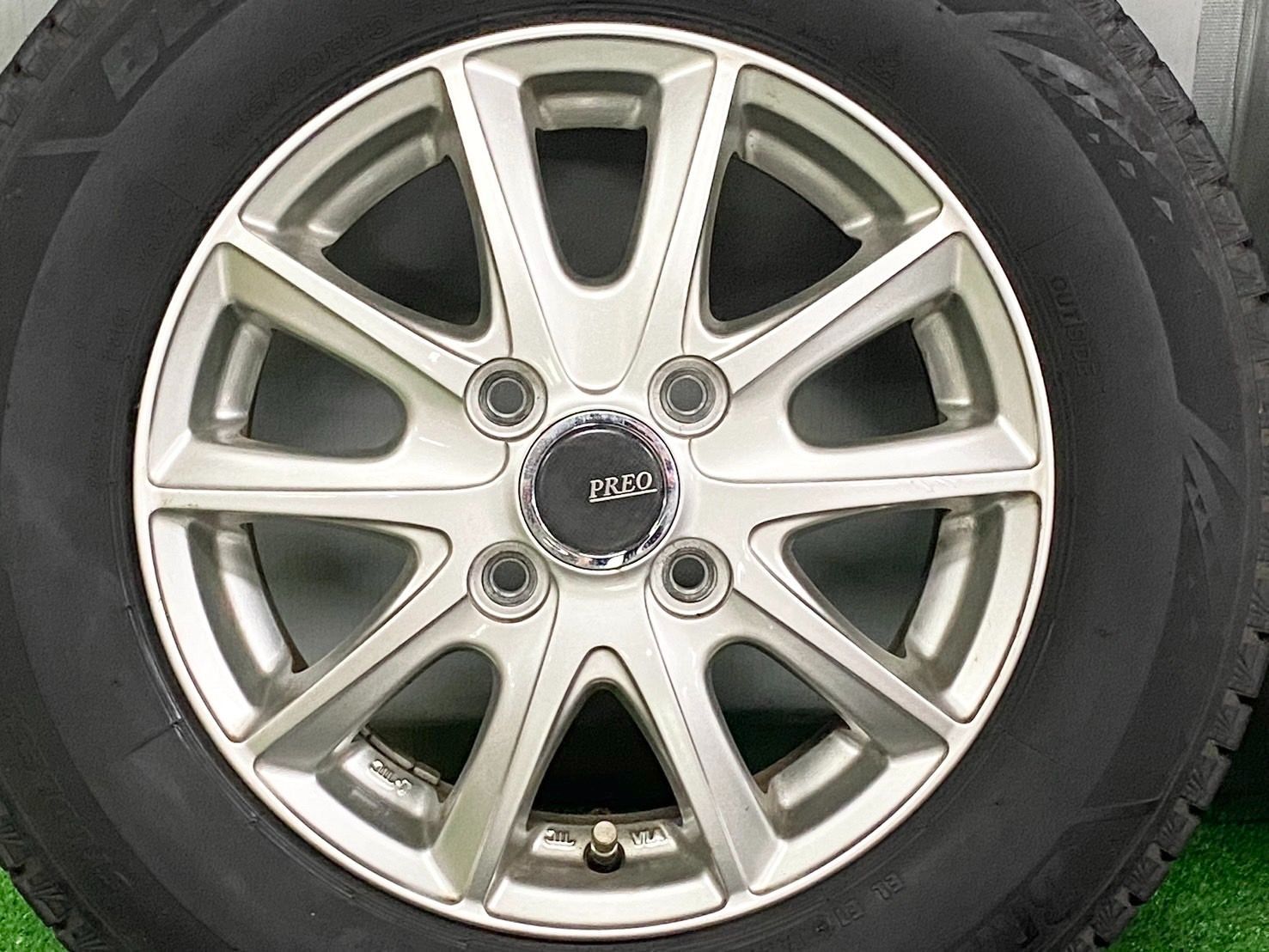 バリ溝スタッドレス PREO 13in 4.00B 45 PCD100 ブリザック VRX3 145 80R13 モコ N-BOX アルト スペーシア ワゴンR タント ムーヴ FFCRYSTALESIA_COM