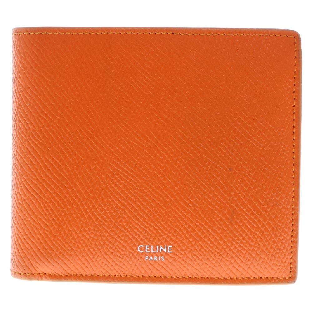 CELINE (セリーヌ) バイフォールドウォレット 二つ折り財布 オレンジ