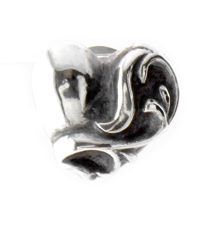 Chrome Heart クロムハーツ SV925 K14 ハートスタッドピアス クロム