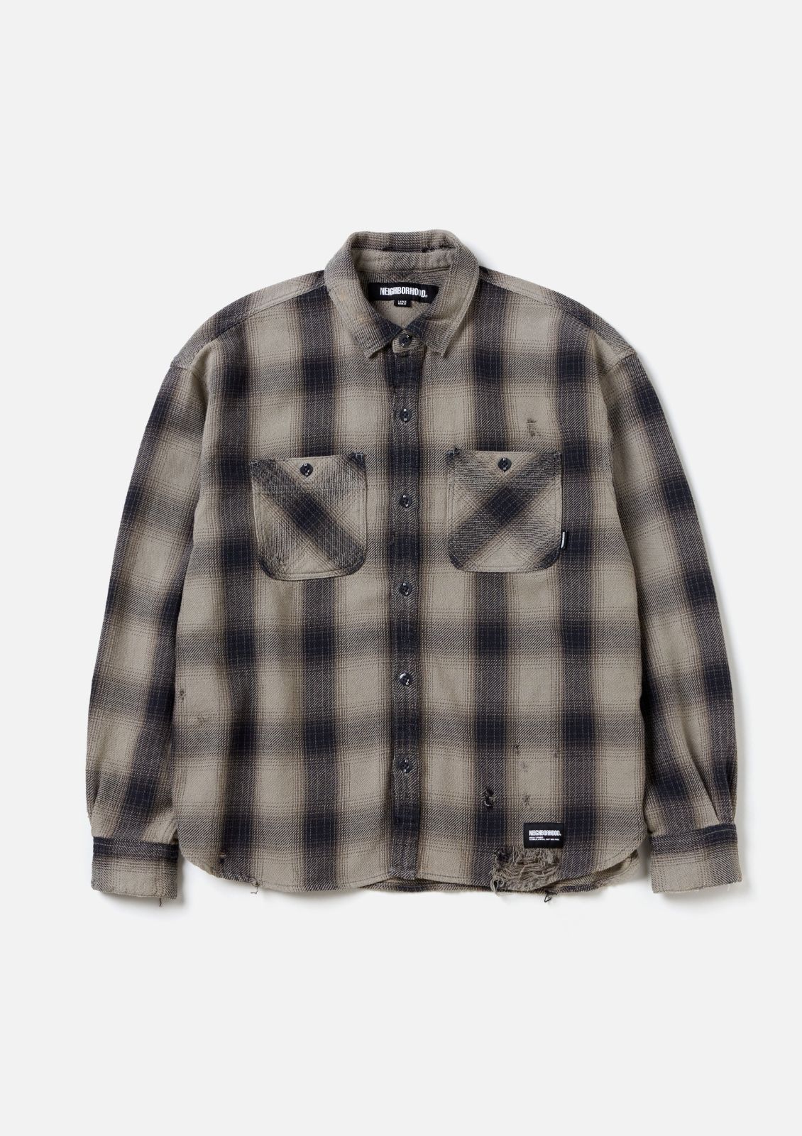 NEIGHBORHOOD SAVAGE BLOCK HOMBRE CHECK SHIRT LS シャツ