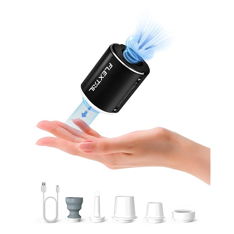 FLEXTAILGEAR Tiny Pump 2X エアポンプ 電動ポンプ 携帯ポンプ 4kPa気圧 1300mAh USB充電式 照明ライト付き テントライト キャンプライト 空気入れ 空気抜き 浮き輪 インフレーターマット エアマット キャンプマット 0 USTAUSTRALIA_COM_AU