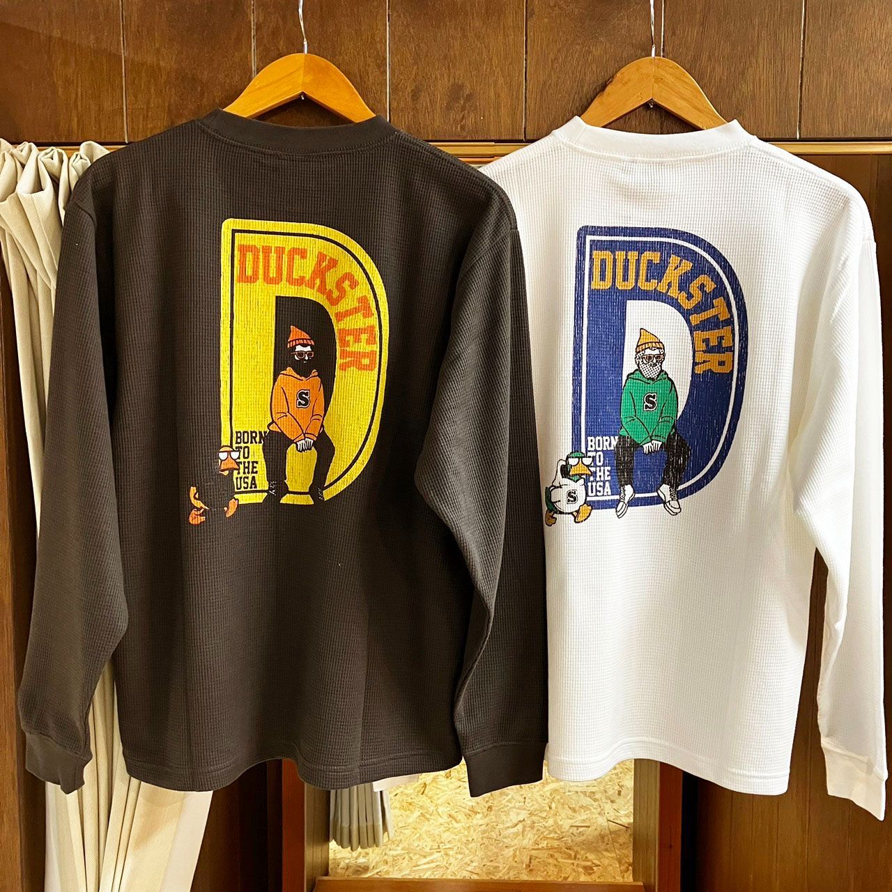 Duckster D ロゴ サーマル L/S TEE ☆ ダックスター メンズ