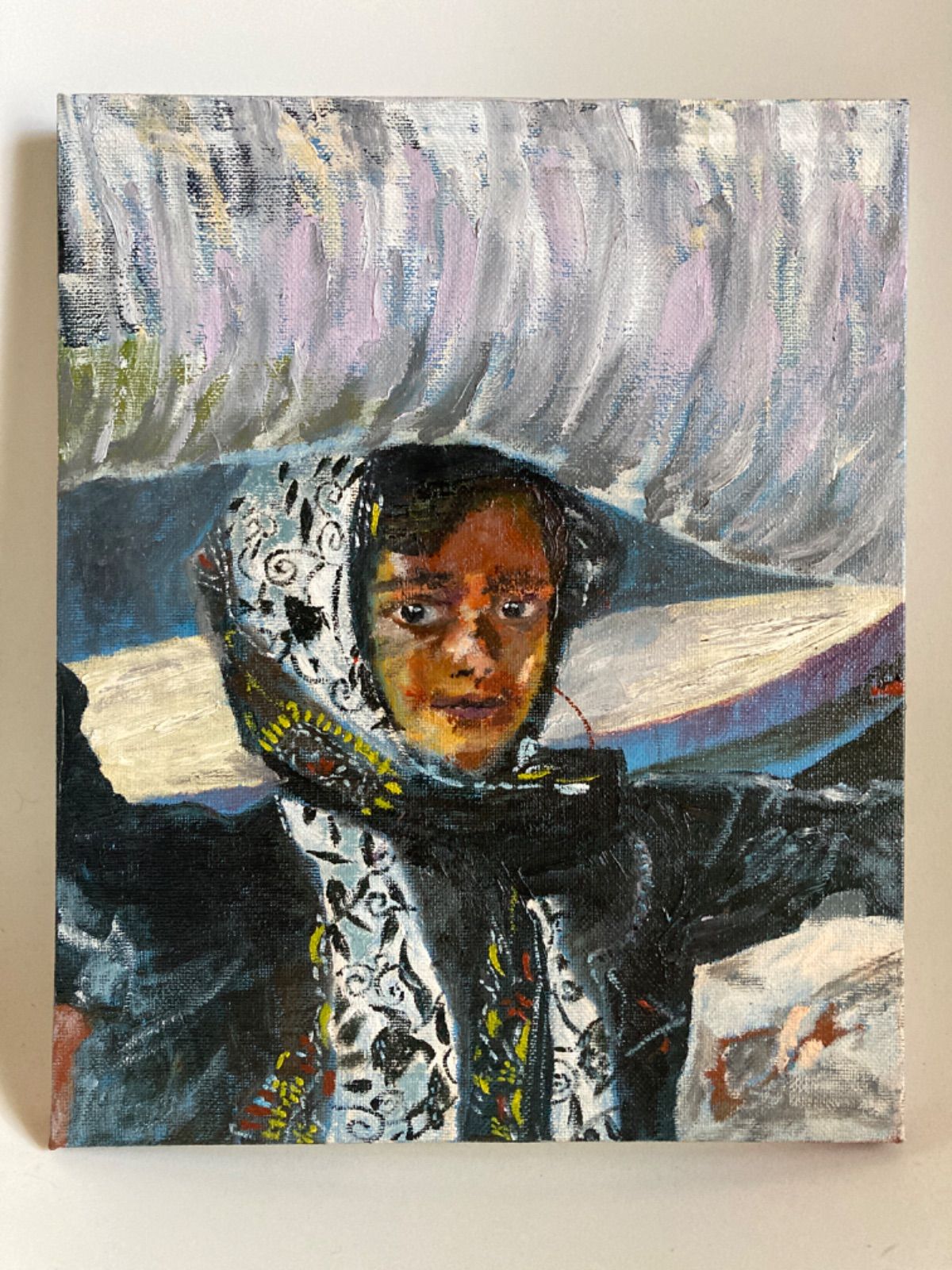 油彩画 「眼差し2」 油彩画「眼差し2」