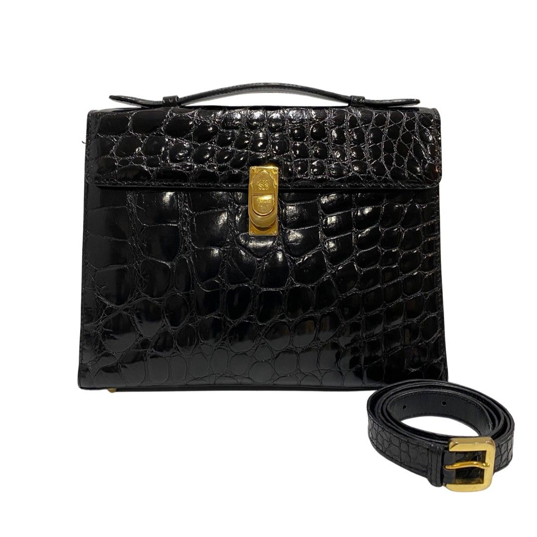 極 美品 LOEWE ロエベ ヴィンテージ アナグラム ロゴ 金具