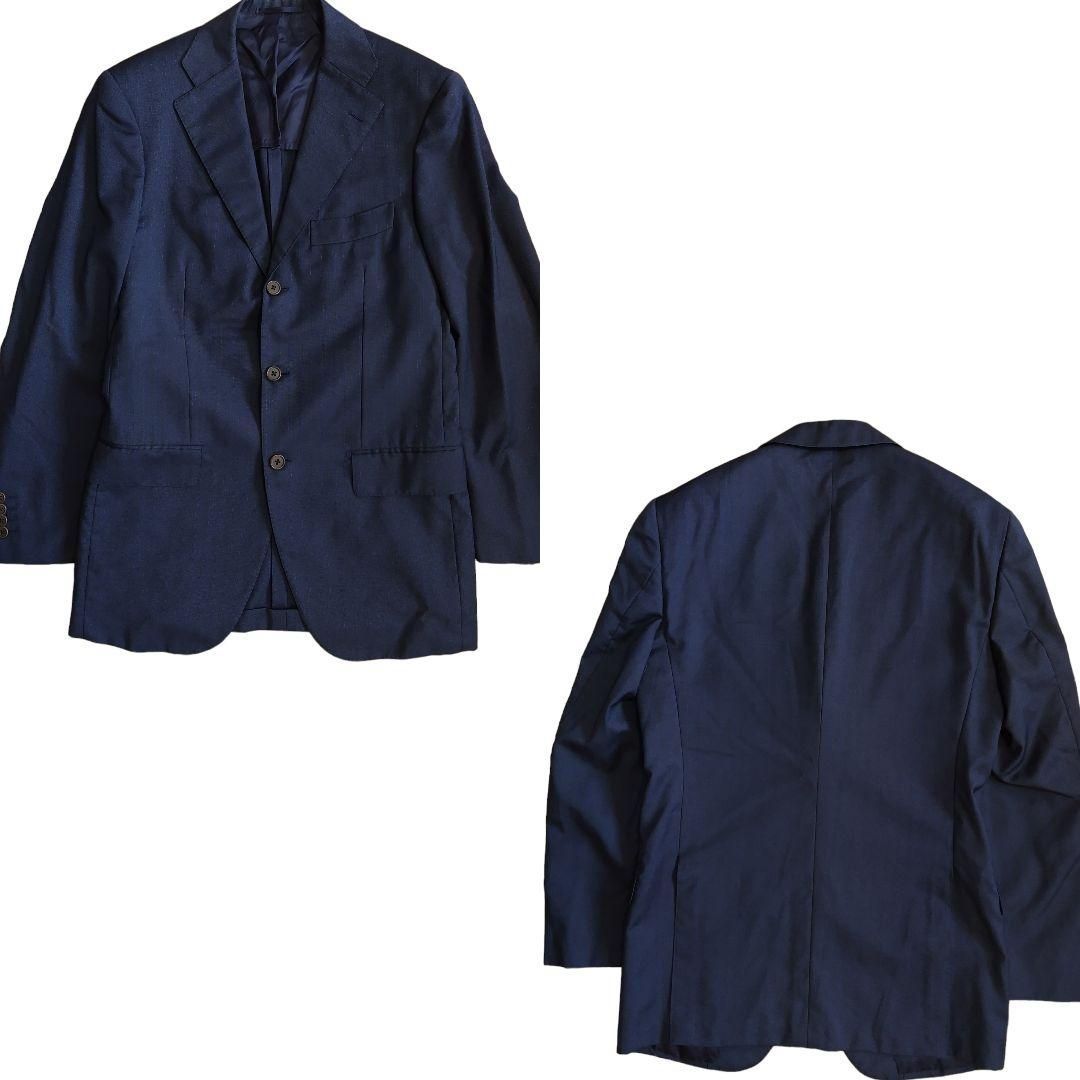 極美品＞BEAMS F ビームスエフ セットアップ スーツ ダークネイビー