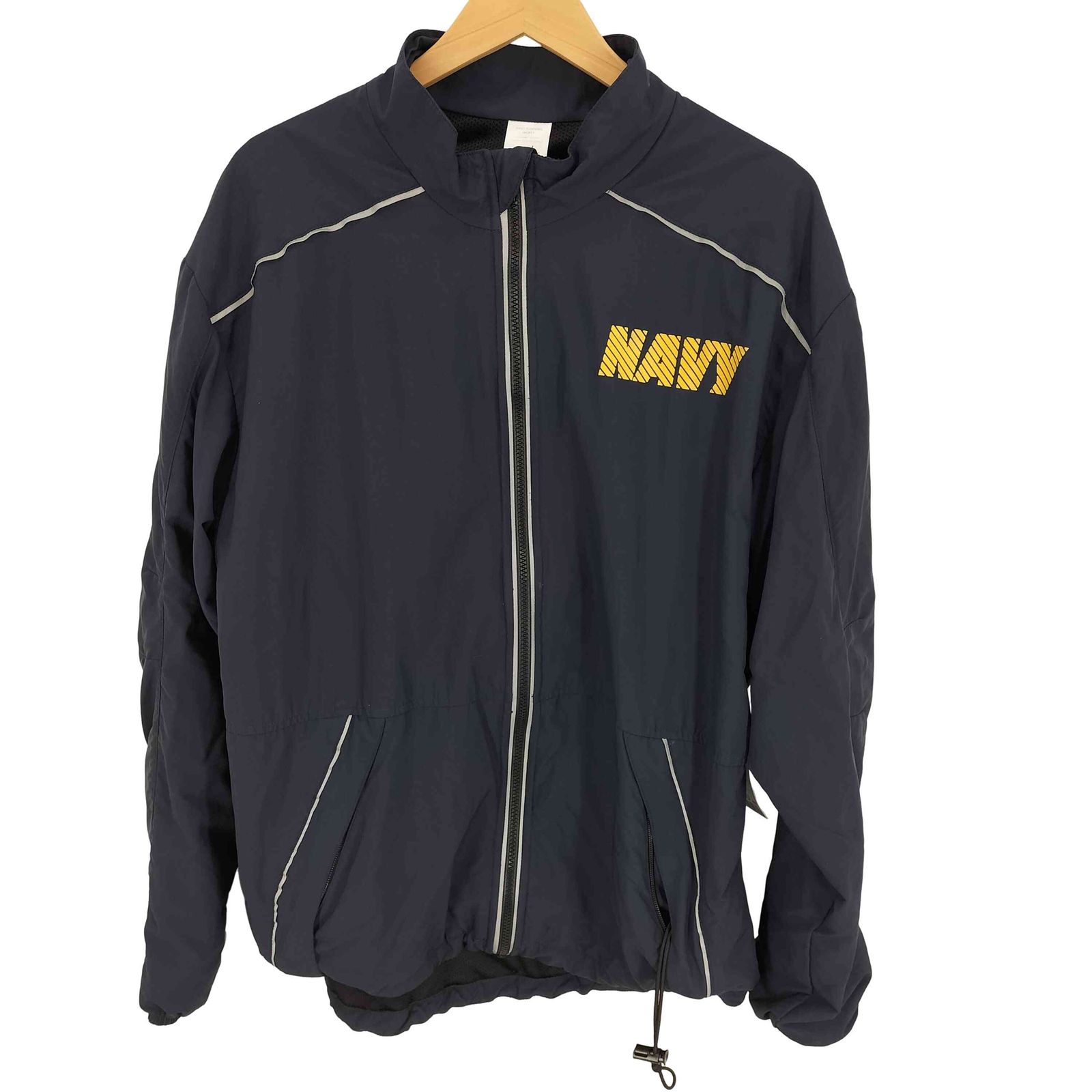 ユーエスネイビー U.S.NAVY USA製 NAVY RUNNING JACKET ナイロン トレーニング ランニング ジャケット 16年製 メンズ  L-R