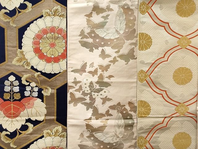【袋帯】未使用品/本金箔煌めく＊西陣織＊鳳凰と鶴の吉祥文/花尽くし/424cm 平和屋本店□袋帯 西陣 まとめて100点 鳳凰 鶴 孔雀 人物 向かい