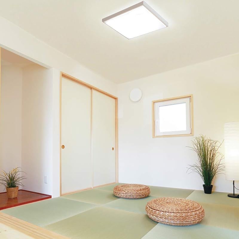 アイリスオーヤマ 和風LED シーリングライト天然木 角型 調光 調色