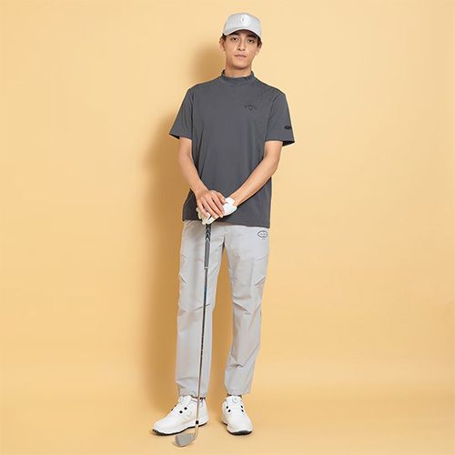 幾何学ロゴジャカードモックネック