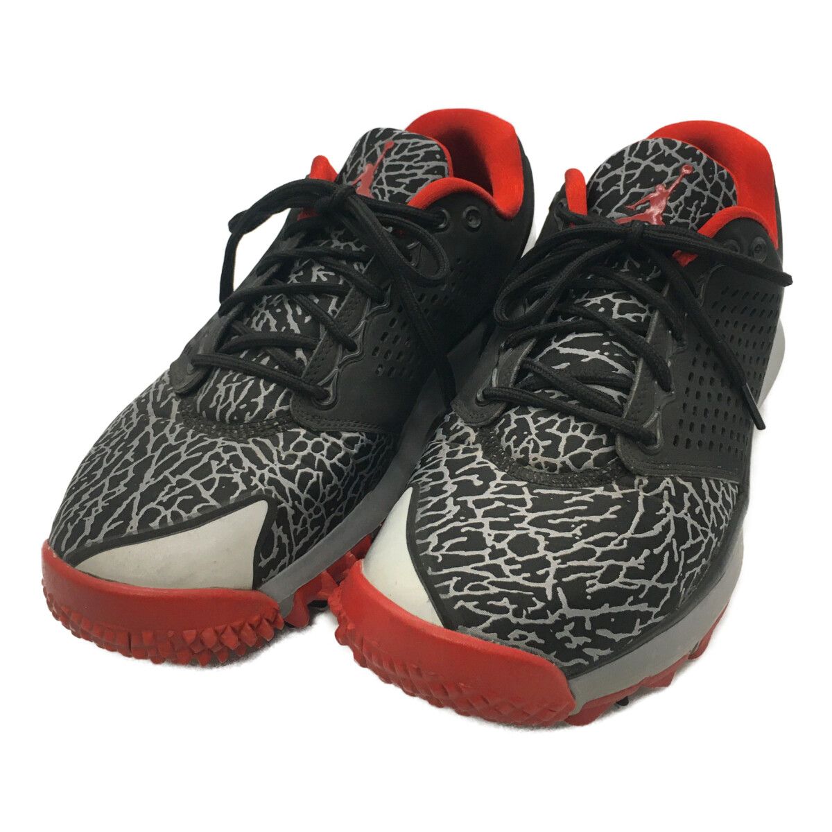 中古 ナイキ NIKE ゴルフシューズ  26.5cm ブラック レッド エア ジョーダン トレーナー ST ゴルフ [833359-001]