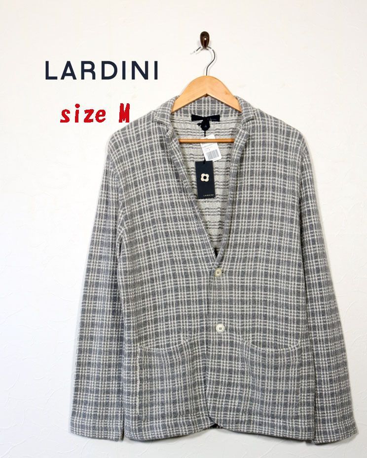 LARDINI ラルディーニ パイル素材 チェック柄 テーラードジャケットM