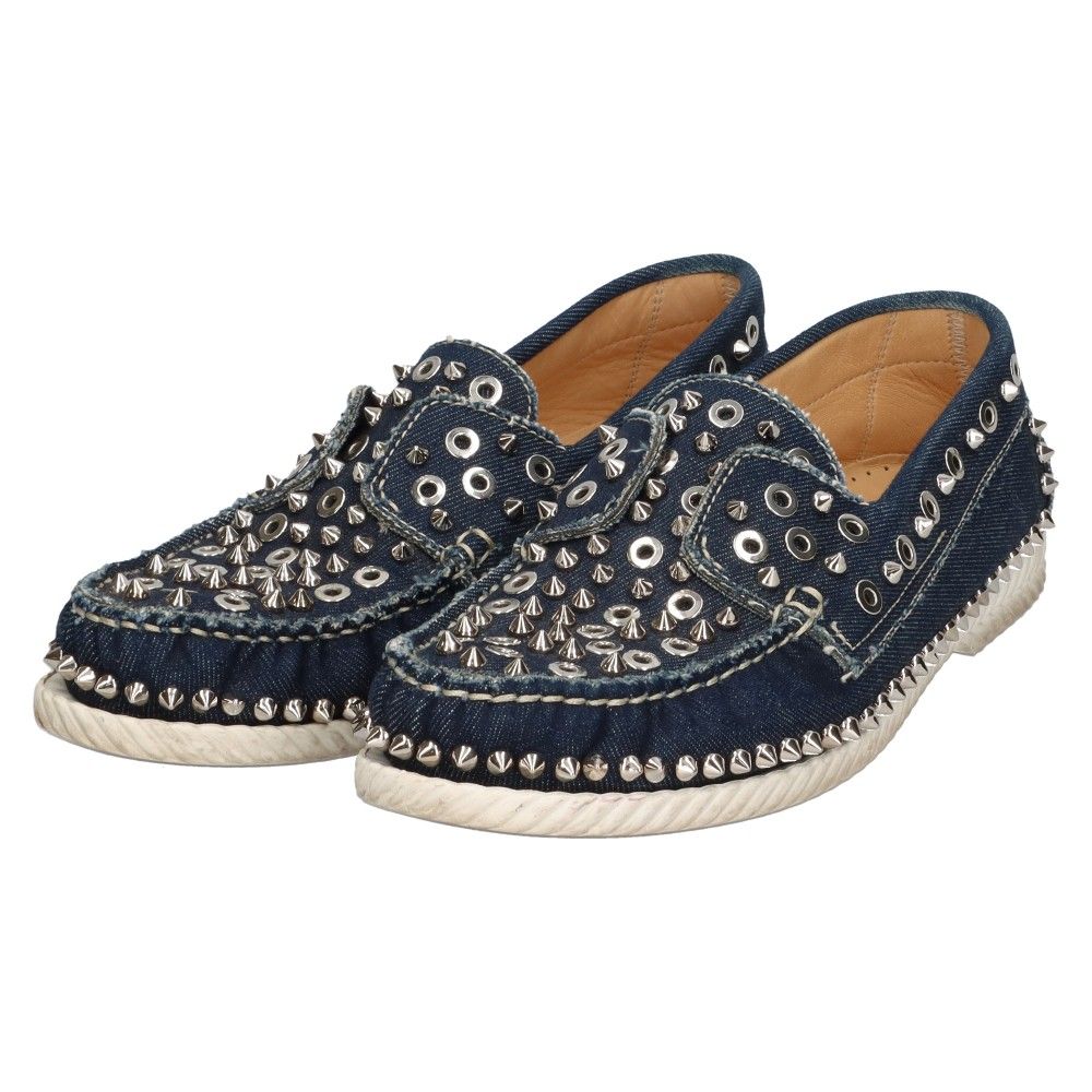 クリスチャンルブタン YACHT SPIKES FLAT CALFデッキシューズ クリスチャンルブタン YACHT SPIKES FLAT CALFデッキシューズ