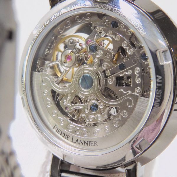 美品 ピエール ラニエ 349A739 腕時計 ステンレススチール/クリスタルガラス 機械式 レディース AY3310W2