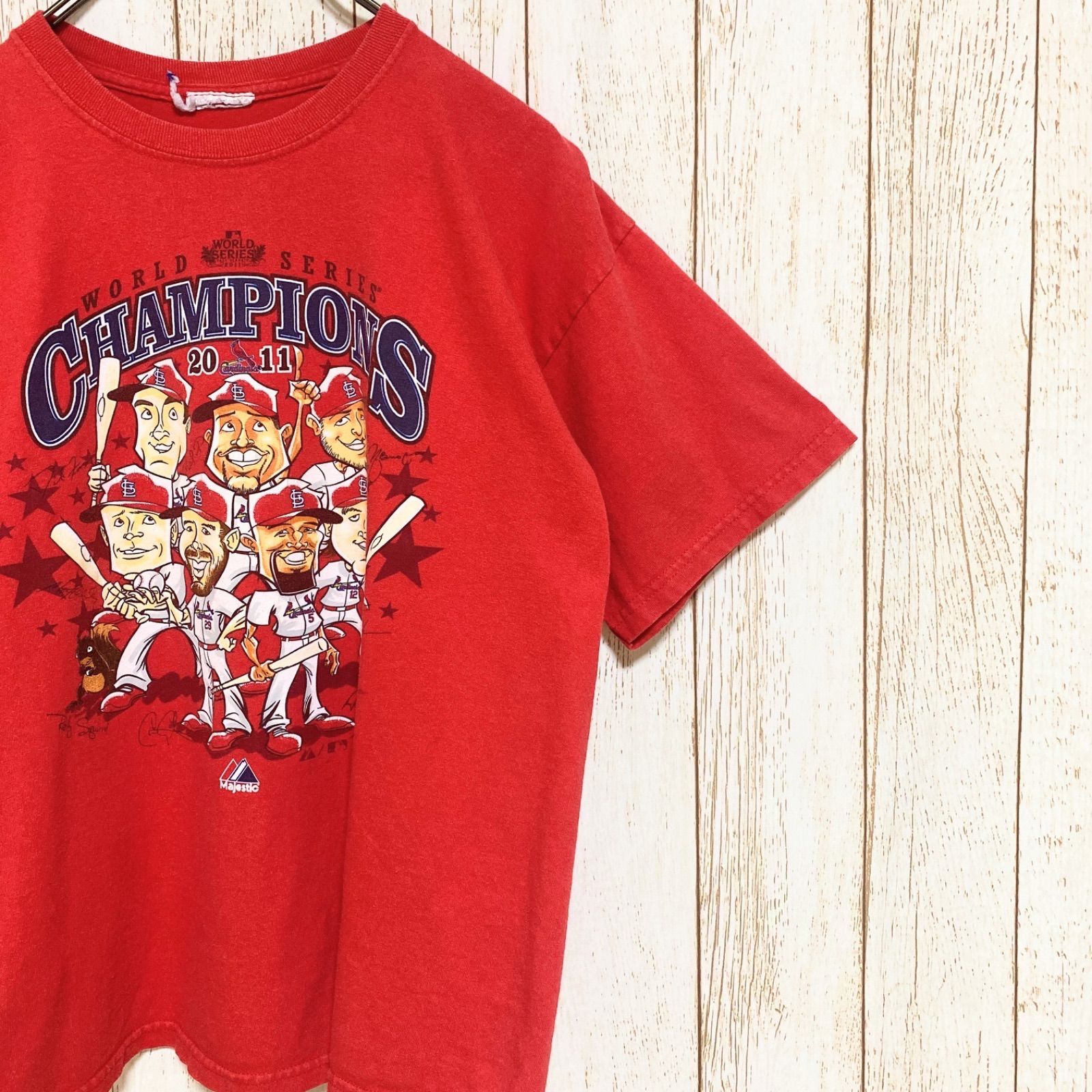 マジェスティック MLB セントルイス・カージナルス Tシャツ S USA古着