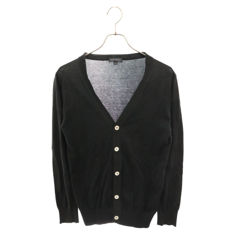 JOHN SMEDLEY ブラック カーディガン L JOHN SMEDLEY 24G CARDIGAN ブラック